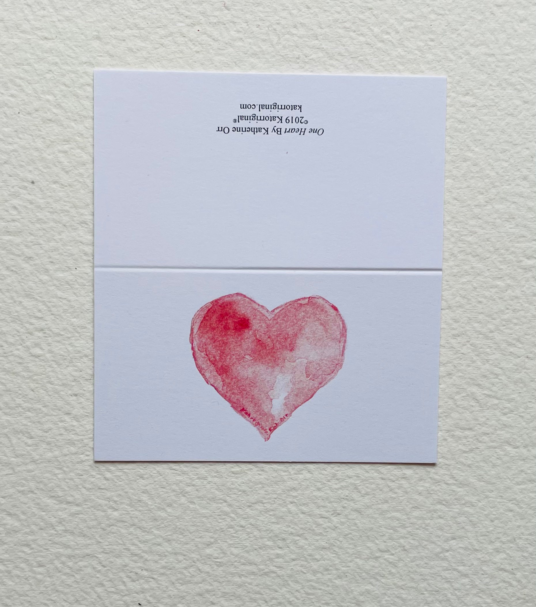 “One Heart” Enclosure Cards (Custom Message Available)