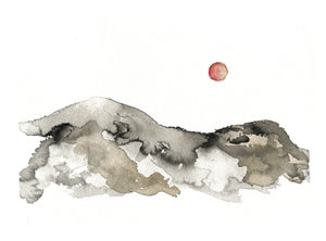 “Super Moon” Original Watercolor and Ink Painting