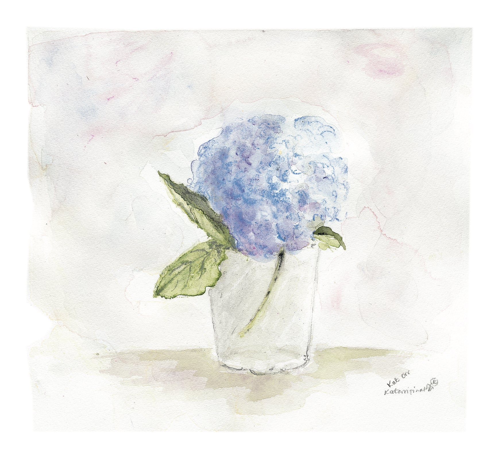 "Hydrangea From My Garden" Notepad and Post-its® Set